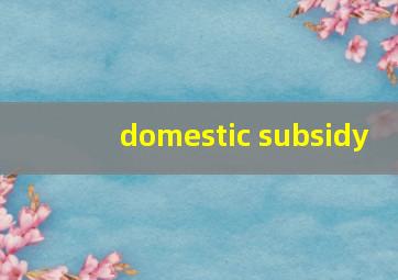 domestic subsidy